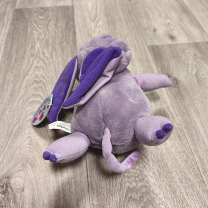 Vintage Piggles Purple Pig Plush Stuffed Animal Toy Paper Tag Included