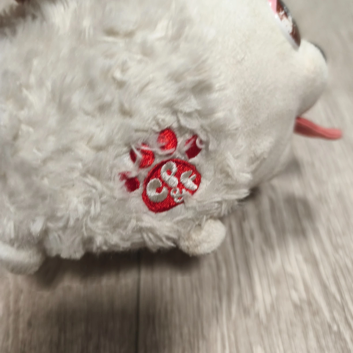 Spin Master Chubby Puppies & Friends White Poodle Plush Dog Zipper Belly Toy