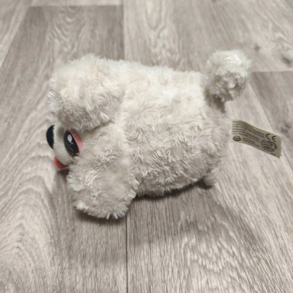 Spin Master Chubby Puppies & Friends White Poodle Plush Dog Zipper Belly Toy