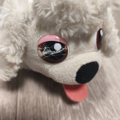 Spin Master Chubby Puppies & Friends White Poodle Plush Dog Zipper Belly Toy