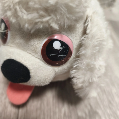 Spin Master Chubby Puppies & Friends White Poodle Plush Dog Zipper Belly Toy