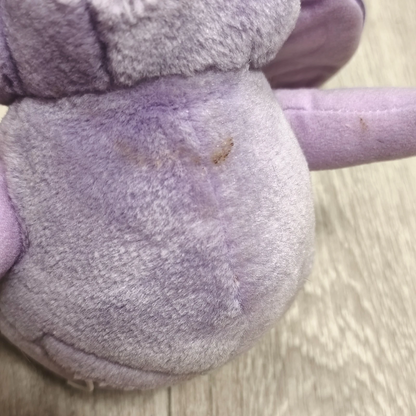 Vintage Piggles Purple Pig Plush Stuffed Animal Toy Paper Tag Included