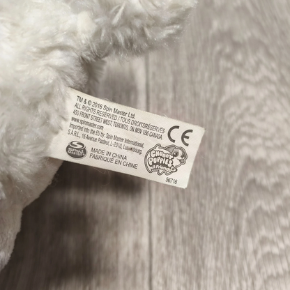 Spin Master Chubby Puppies & Friends White Poodle Plush Dog Zipper Belly Toy