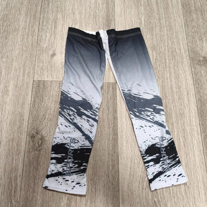 Unbranded Sports Compression Sleeves Black White Grey Gradient Mesh Pair