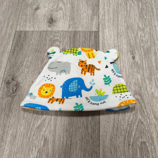 St Bernard Dunnes Stores Baby Hat Beanie 3-6 Months Safari Animal Print 3D Ears