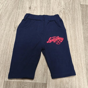 Miraculous Ladybug Girls Navy Blue Elastic Waist Sweatpants Shorts Casual
