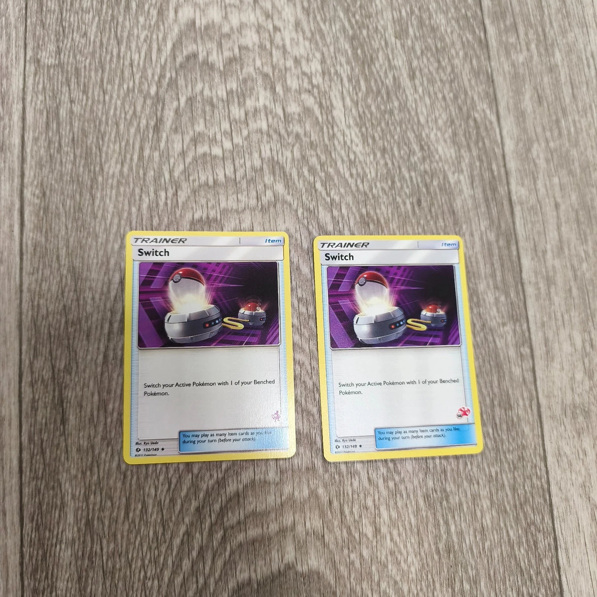 Pokemon TCG Switch 132/149 Trainer Item Card Lot of 2 Sun & Moon Deck Stamped