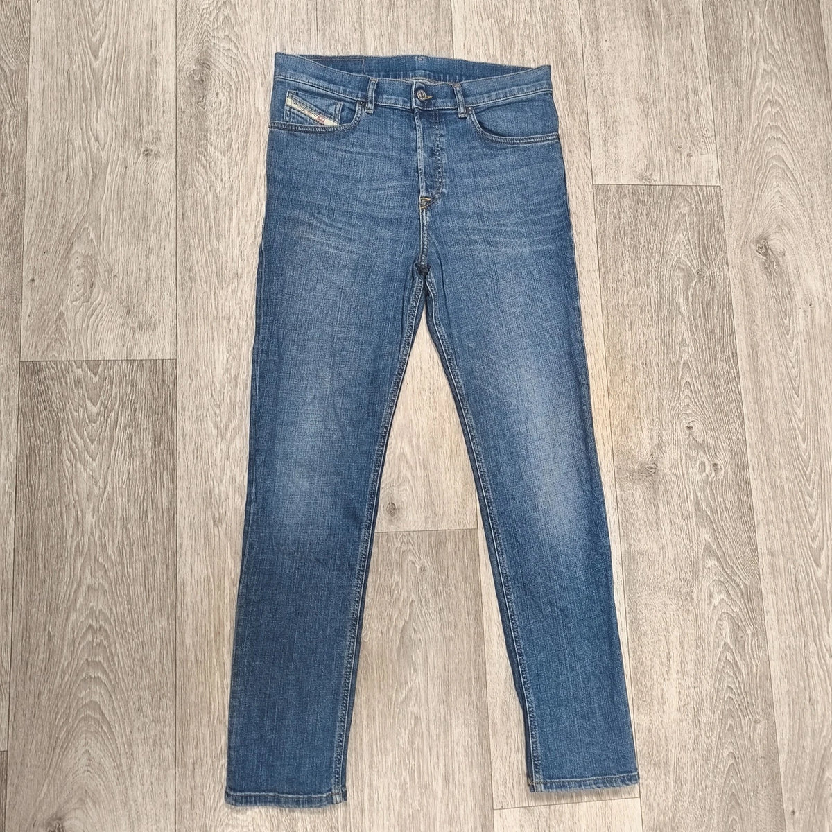 Diesel 2005 D-Fining Tapered Jeans W29 L32 Blue Denim Mens Pants Stretch