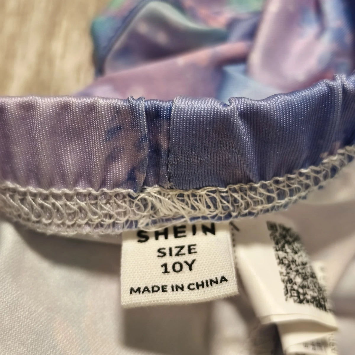 SHEIN Girls Size 10Y Galaxy Tie Dye Print Athletic Dolphin Shorts Elastic Waist