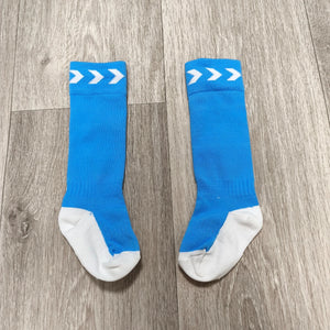 Blue White Chevron High Knee Sports Football Socks NWOT Storage Marks