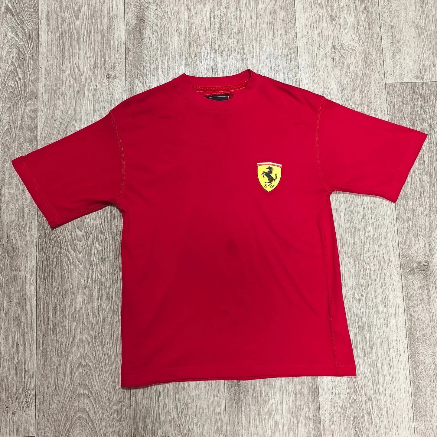 Ferrari Official Product Red Short Sleeve T-Shirt Scuderia Logo Men's S