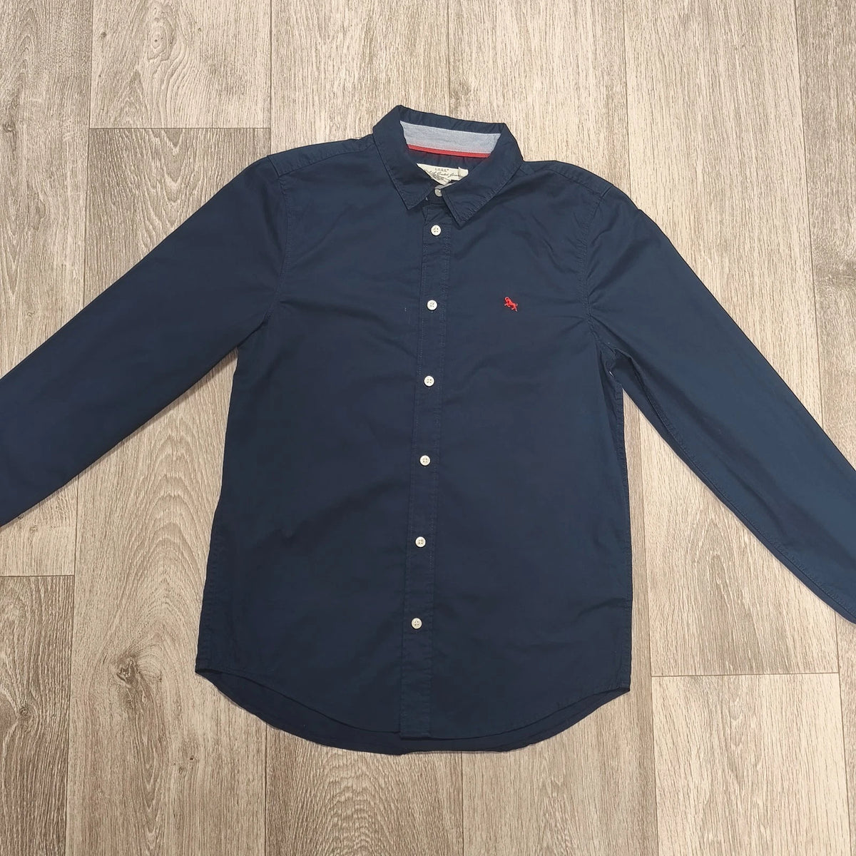 H&M L.O.G.G. Boys Navy Blue Long Sleeve Shirt Size US 12-13Y 100% Cotton