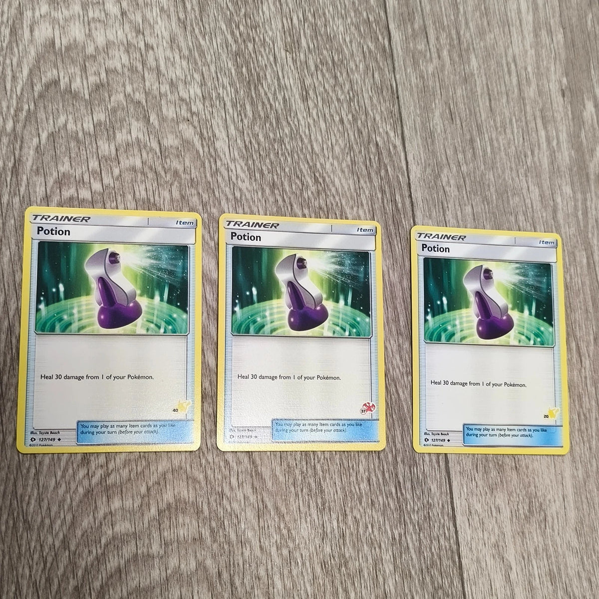 3x Pokemon TCG Potion 127/149 Sun & Moon Battle Academy Trainer Cards Lot
