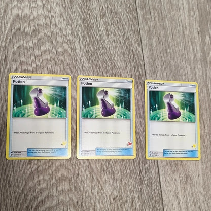 3x Pokemon TCG Potion 127/149 Sun & Moon Battle Academy Trainer Cards Lot