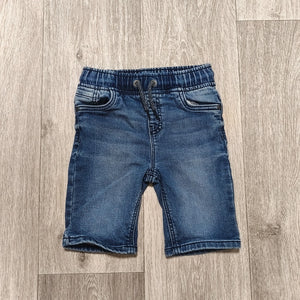 Tu Kids Boys Denim Shorts Blue Elastic Drawstring Waist Age 4-5 Years 104-110cm