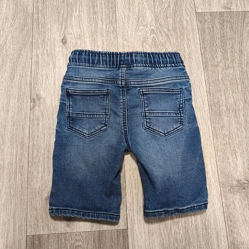 Tu Kids Boys Denim Shorts Blue Elastic Drawstring Waist Age 4-5 Years 104-110cm