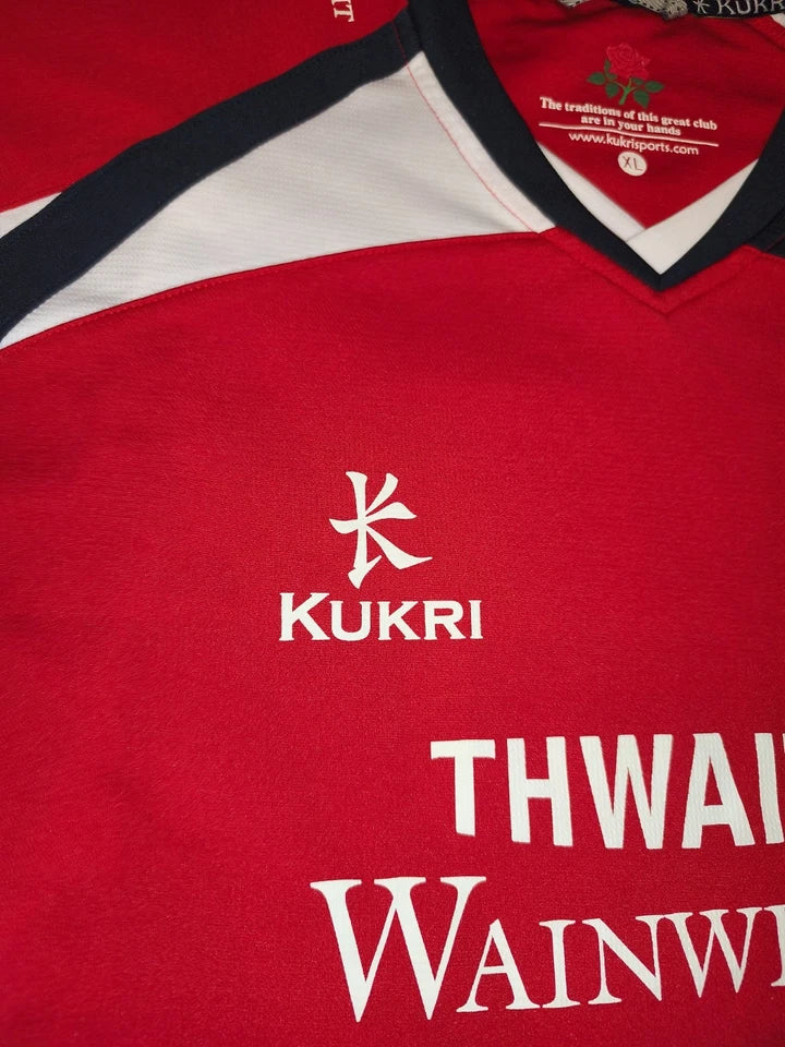 Kukri Lancashire Lightning Cricket Shirt XL Red Thwaites Wainwright Jersey VTG