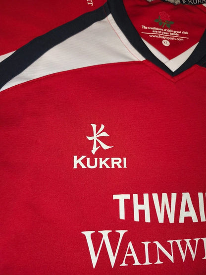 Kukri Lancashire Lightning Cricket Shirt XL Red Thwaites Wainwright Jersey VTG