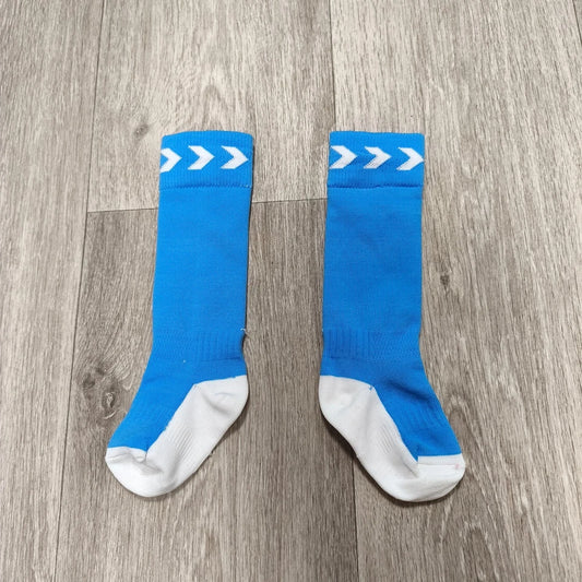 Blue White Chevron High Knee Sports Football Socks NWOT Storage Marks