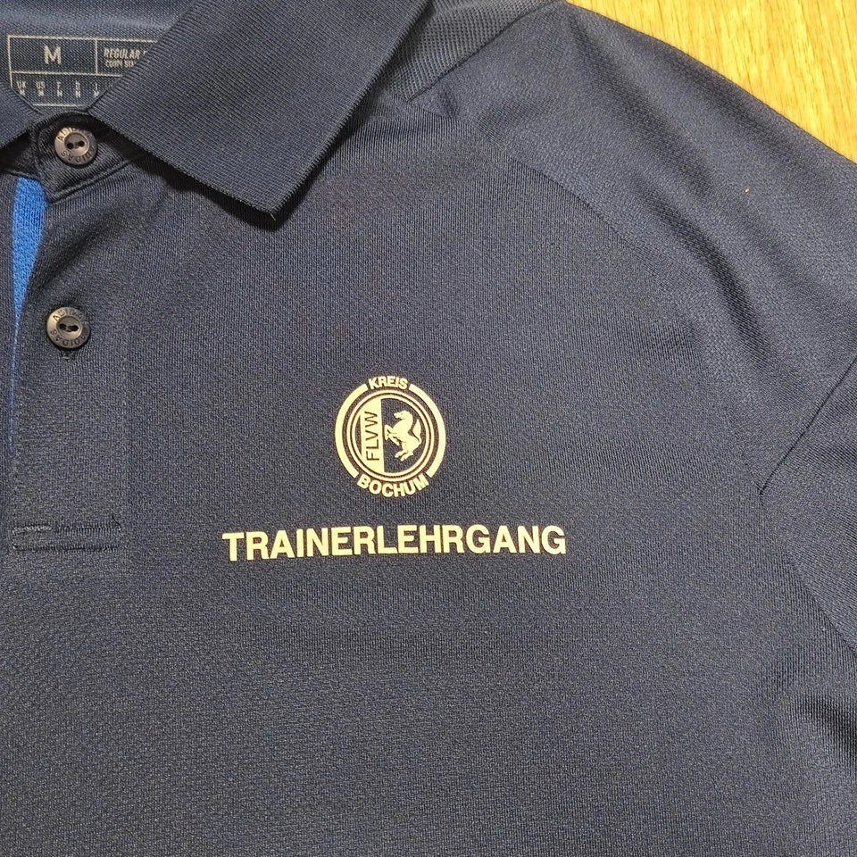Adidas FLVW Kreis Bochum Trainerlehrgang Coach Polo Shirt Navy Blue Men's M