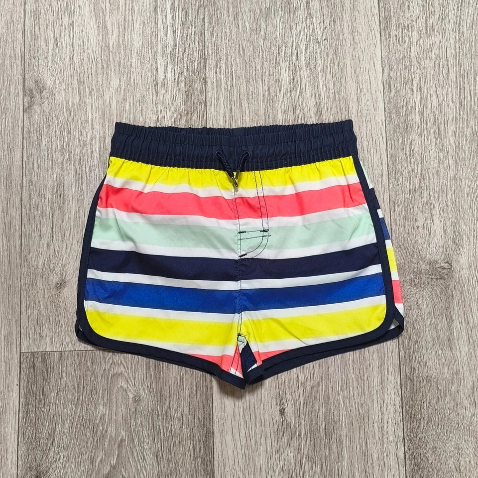 George Boys Striped Swim Trunks Board Shorts Size 3-4 Years 98-104 cm Multicolou