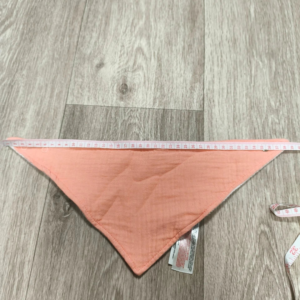 Primark Baby Bandana Bib Peach Pink Soft Drool Teething Snaps One Size