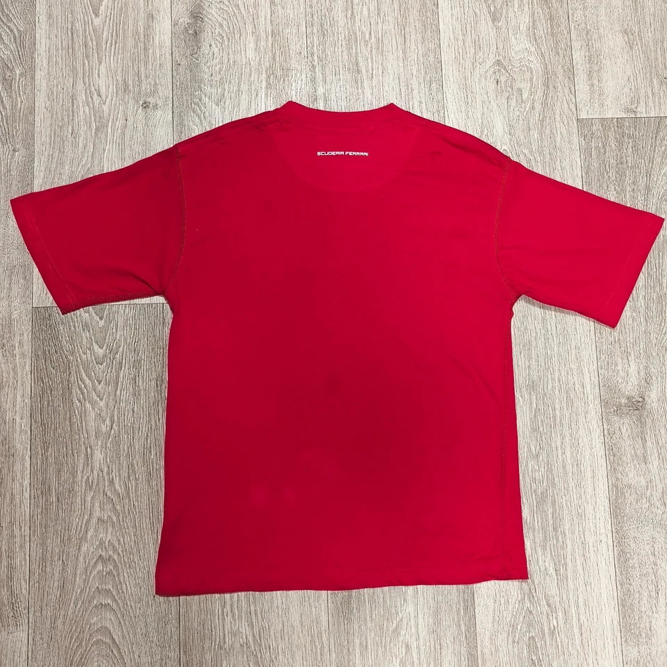 Ferrari Official Product Red Short Sleeve T-Shirt Scuderia Logo Men's S
