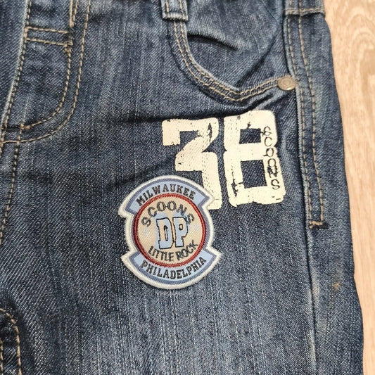 Dopodopo Mini Boys Denim Jeans Size 1.5-2 Yrs 92 Blue Patch Graphic Pants