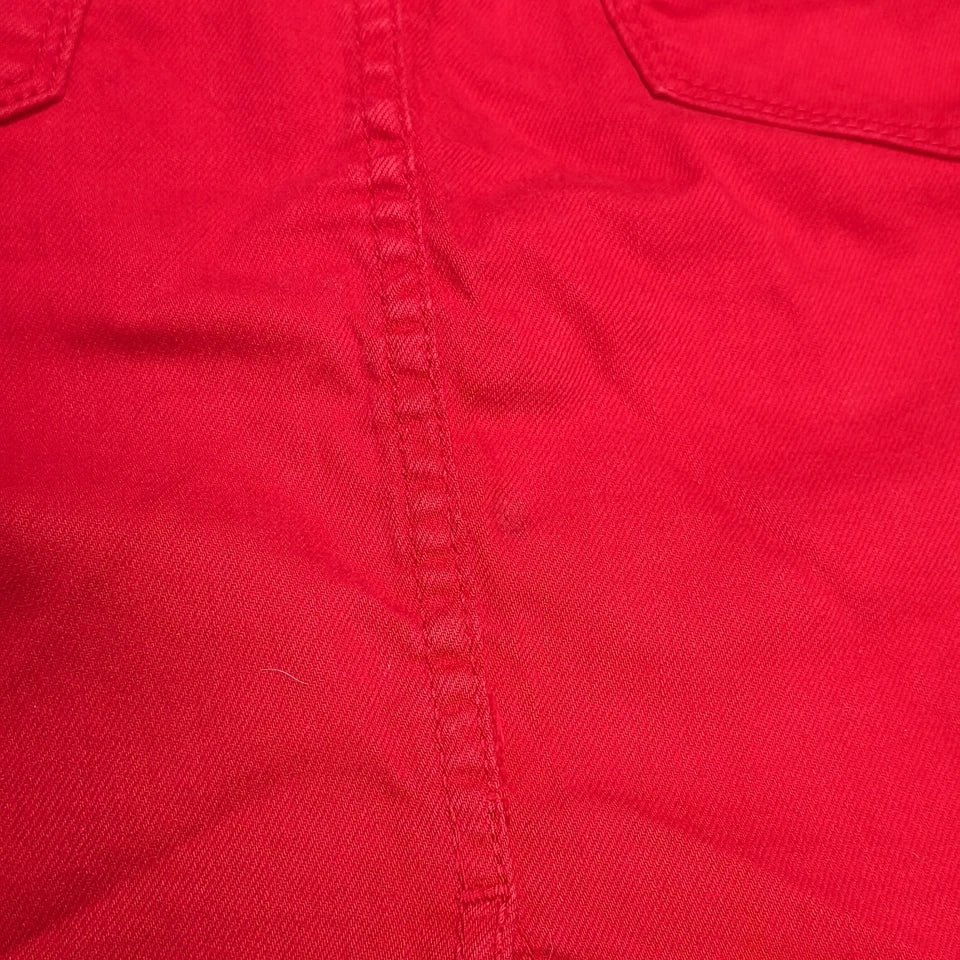 Tommy Hilfiger Rome Women Size 4 Red Denim Skirt Regular Fit 5 Pocket