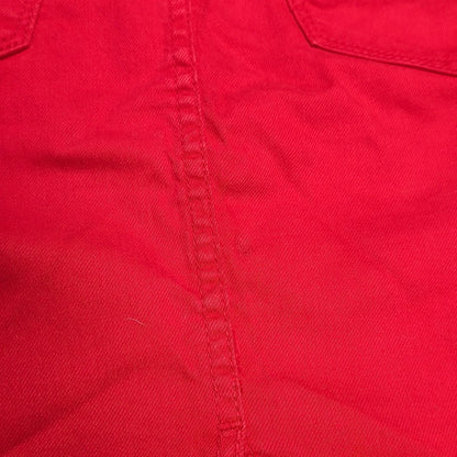 Tommy Hilfiger Rome Women Size 4 Red Denim Skirt Regular Fit 5 Pocket