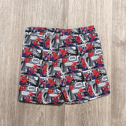 Marvel Spider-Man Boys Swim Shorts Trunks Size 5-6 Years Comic Print Swimwear