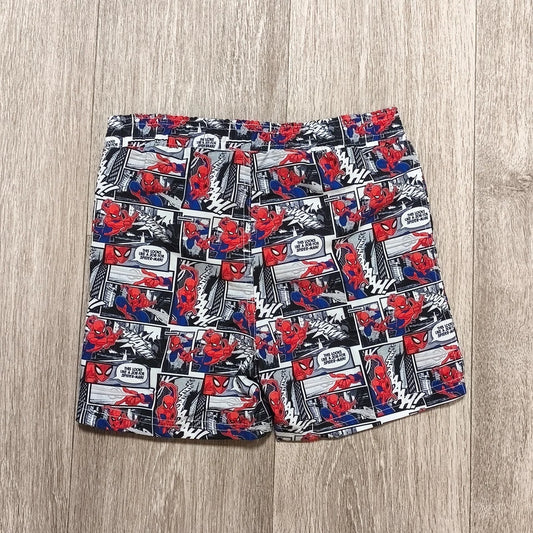Marvel Spider-Man Boys Swim Shorts Trunks Size 5-6 Years Comic Print Swimwear