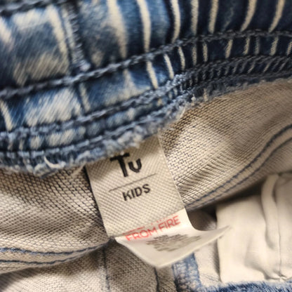 Tu Kids Boys Blue Denim Cargo Shorts Elastic Waist 3-4 Years (98-104 cm)