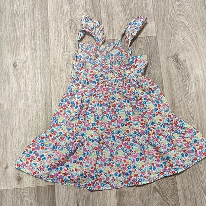 Primark Girls Floral Tiered Sundress Ruffle Strap Cotton Dress Age 6-7 Yrs 122cm