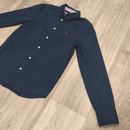 H&M L.O.G.G. Boys Navy Blue Long Sleeve Shirt Size US 12-13Y 100% Cotton