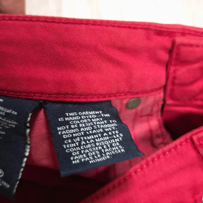 Tommy Hilfiger Rome Women Size 4 Red Denim Skirt Regular Fit 5 Pocket