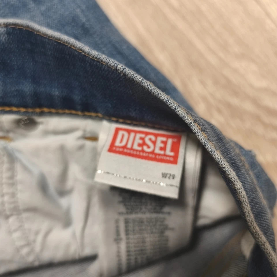 Diesel 2005 D-Fining Tapered Jeans W29 L32 Blue Denim Mens Pants Stretch