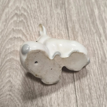 Vintage USSR Soviet Porcelain Rabbits Figurine Artel Progress Leningrad 1950