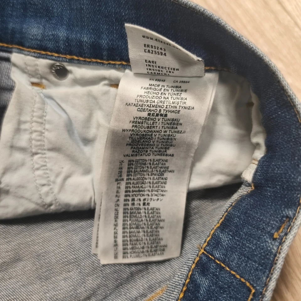Diesel 2005 D-Fining Tapered Jeans W29 L32 Blue Denim Mens Pants Stretch