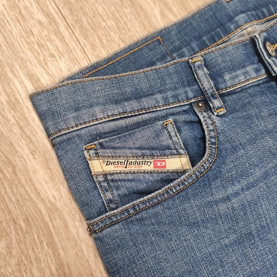 Diesel 2005 D-Fining Tapered Jeans W29 L32 Blue Denim Mens Pants Stretch