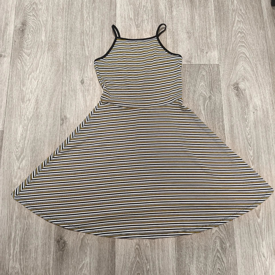 Primark Girls Striped Skater Dress Ribbed Cami Tank Summer 11-12 Yrs 152cm