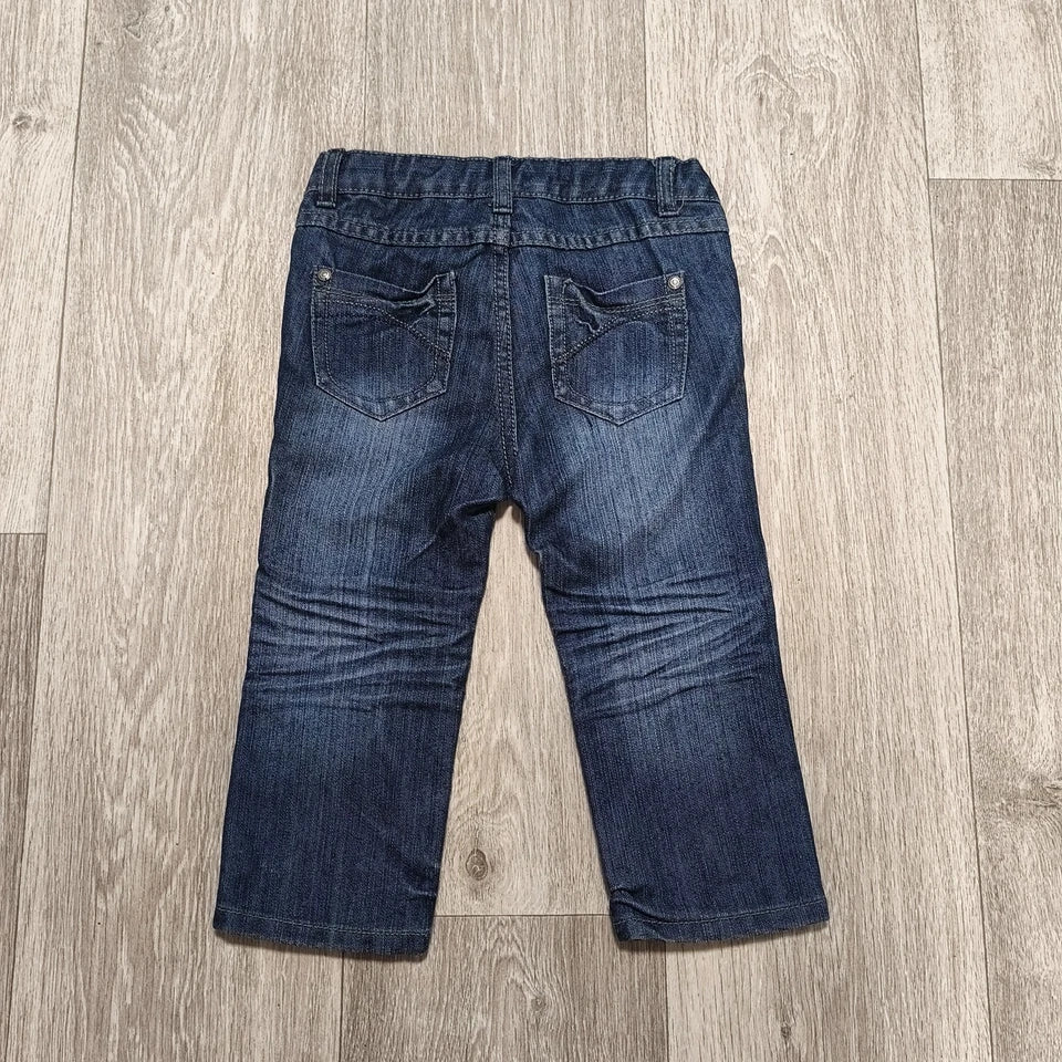 Dopodopo Mini Boys Denim Jeans Size 1.5-2 Yrs 92 Blue Patch Graphic Pants