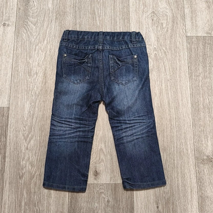 Dopodopo Mini Boys Denim Jeans Size 1.5-2 Yrs 92 Blue Patch Graphic Pants