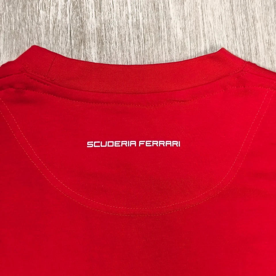 Ferrari Official Product Red Short Sleeve T-Shirt Scuderia Logo Men's S