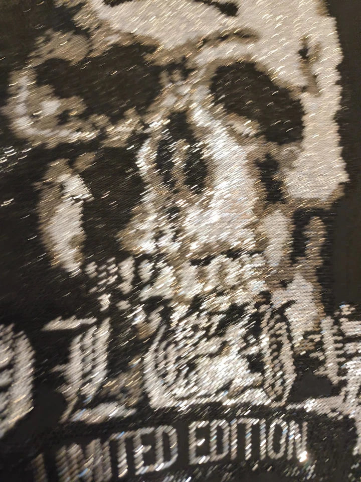 PHILIPP PLEIN Platinum Cut Sweatshirt Black Rhinestone Crystal Skull Men L XL
