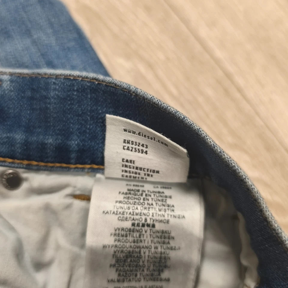 Diesel 2005 D-Fining Tapered Jeans W29 L32 Blue Denim Mens Pants Stretch