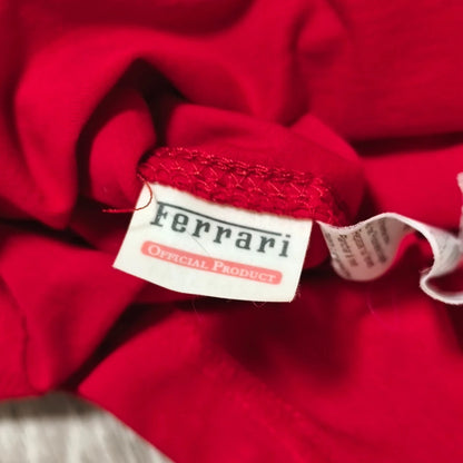 Ferrari Official Product Red Short Sleeve T-Shirt Scuderia Logo Men's S