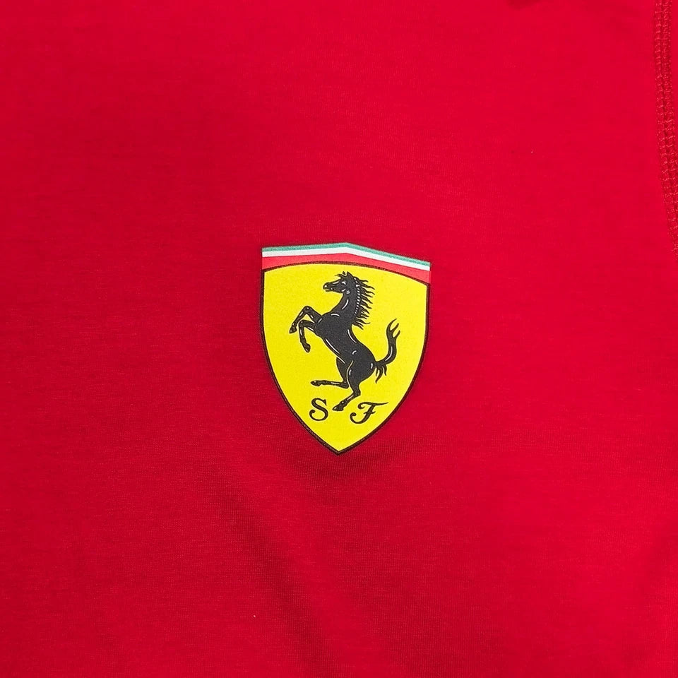 Ferrari Official Product Red Short Sleeve T-Shirt Scuderia Logo Men's S