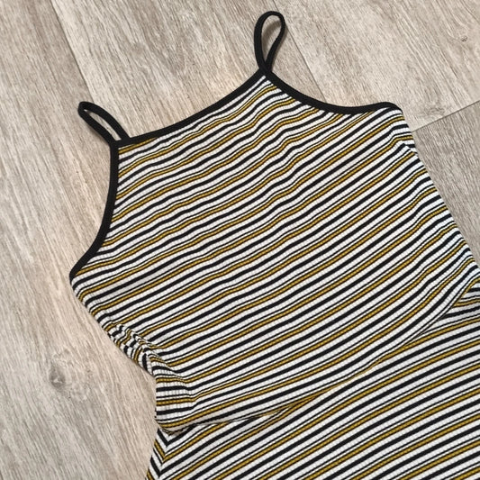 Primark Girls Striped Skater Dress Ribbed Cami Tank Summer 11-12 Yrs 152cm