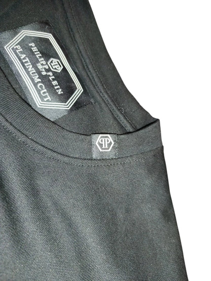PHILIPP PLEIN Platinum Cut Sweatshirt Black Rhinestone Crystal Skull Men L XL